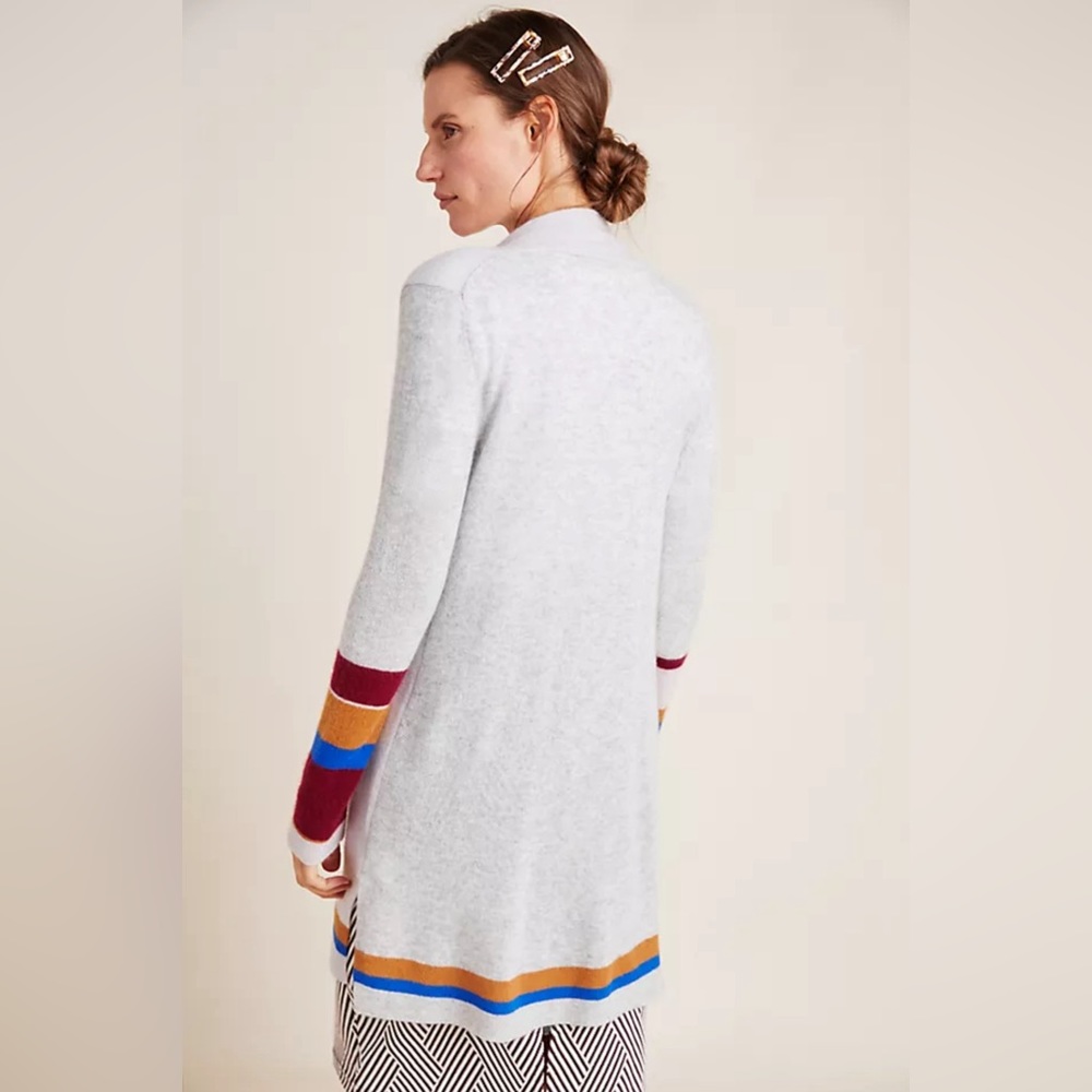 Anthropologie 100% Cashmere Colorblock Cardigan, XS